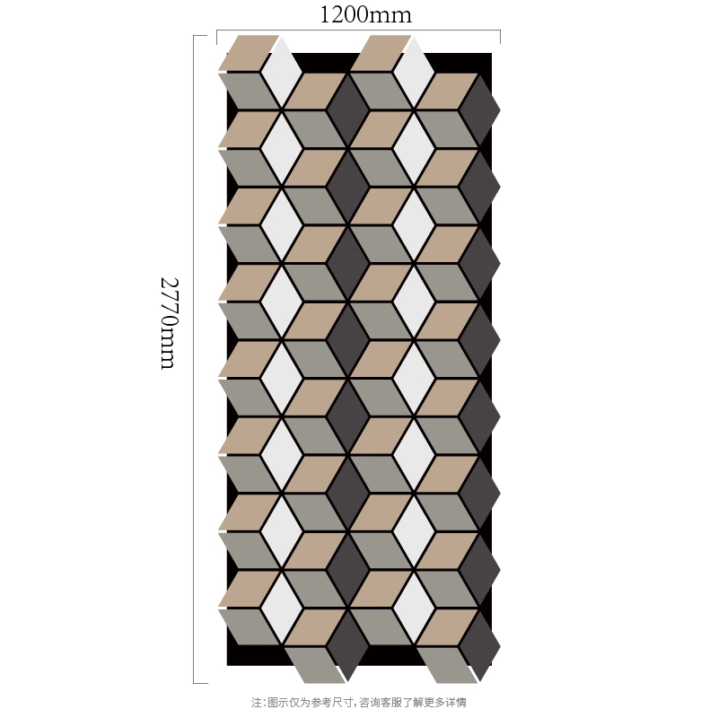 Panel Dinding Akustik MDF-on-PET Modular Lajur Kubus 3D
