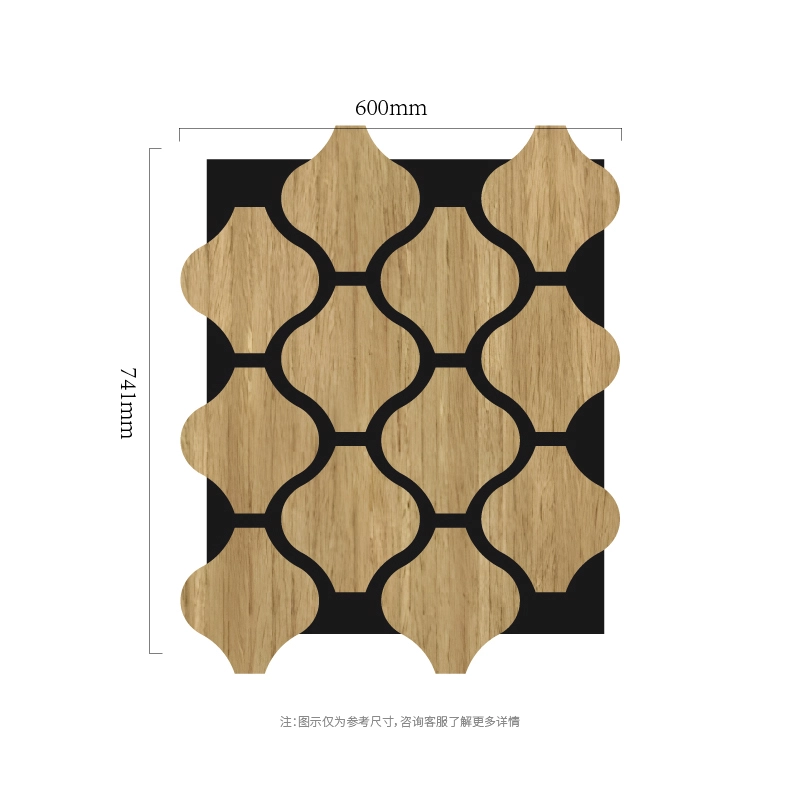 Panel Dinding Akustik Modular MDF-on-PET Rantai Semanggi Panel Dinding Akustik Modular MDF-on-PET Rantai Semanggi