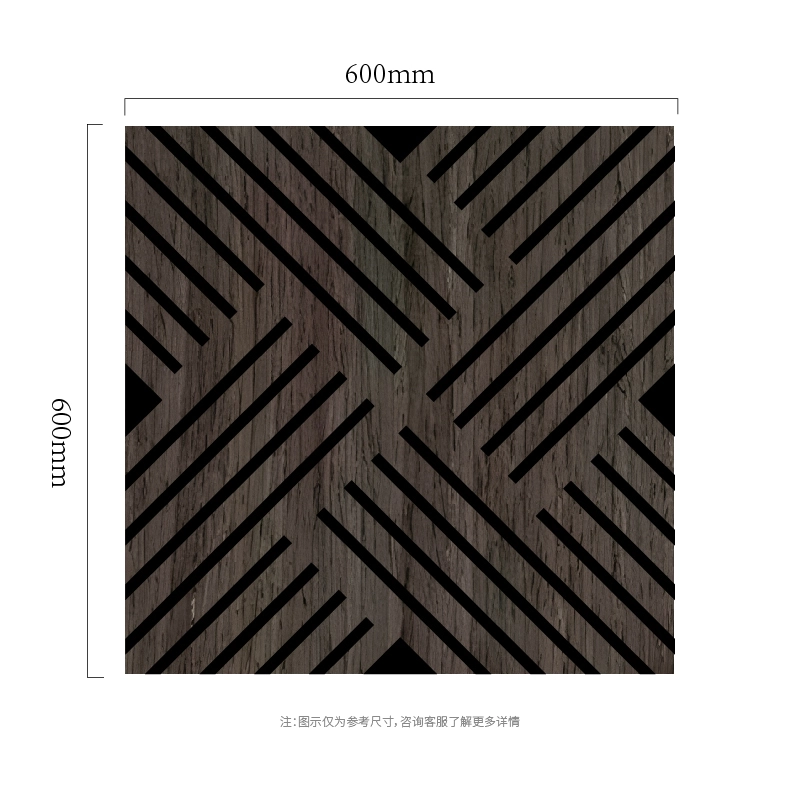 Panel Dinding Akustik MDF-on-PET Diagonal Crossline Panel Dinding Akustik MDF-on-PET Diagonal Crossline