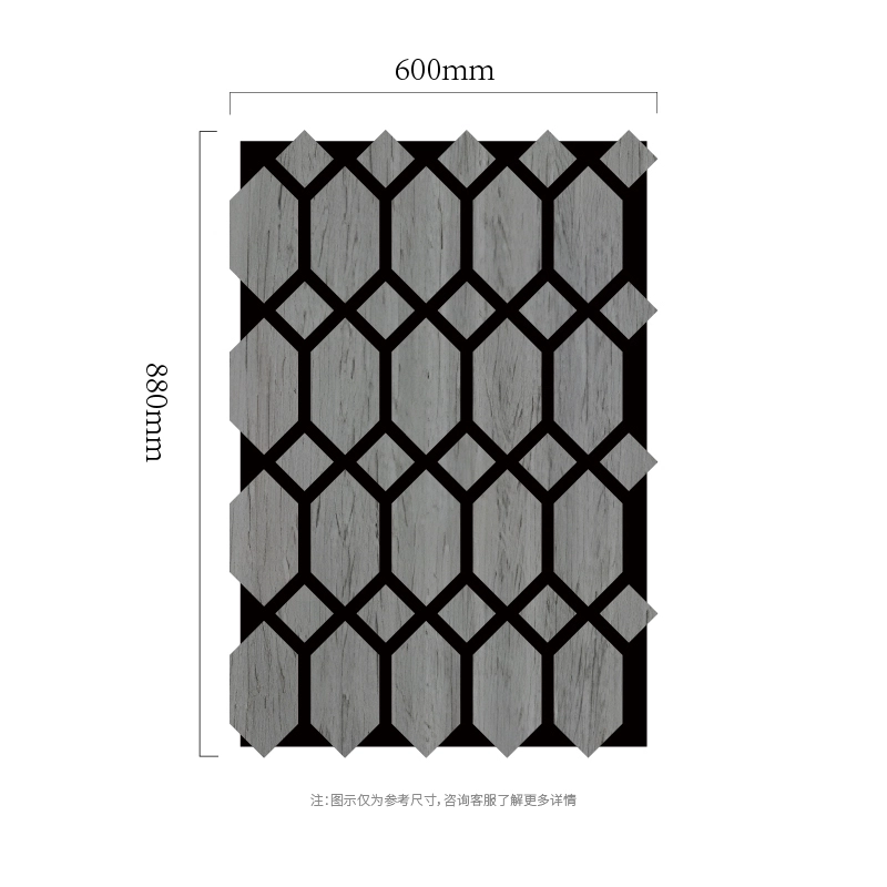 Faceted Hexagon Lattice MDF-on-PET Panel Dinding Akustik Faceted Hexagon Lattice MDF-on-PET Panel Dinding Akustik