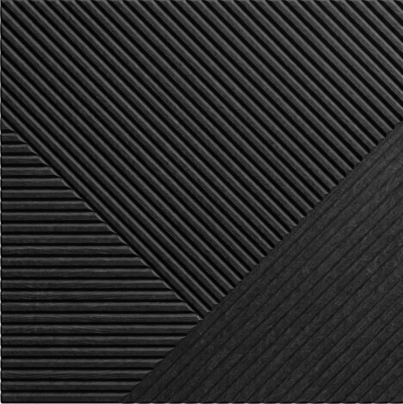 Wonear 3D UV-Printed Panel Arang Arang PET Beralur Wonear 3D UV-Printed Panel Arang Arang PET Beralur