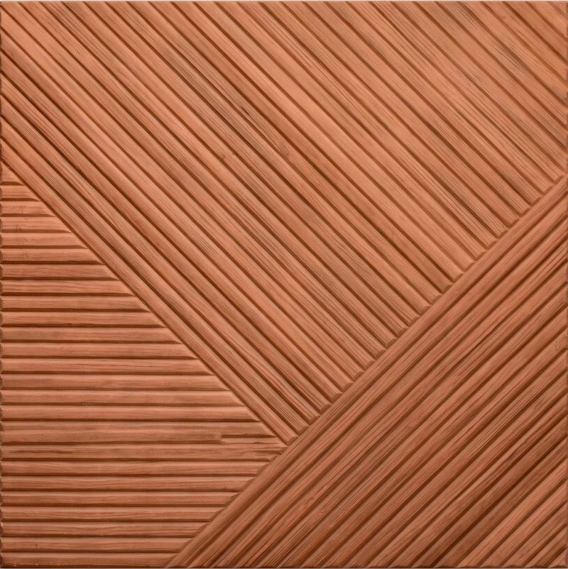 Wonear 3D UV-Cetak Beralur PET Panel Chevron Jati Wonear 3D UV-Cetak Beralur PET Panel Chevron Jati